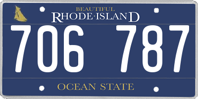 RI license plate 706787