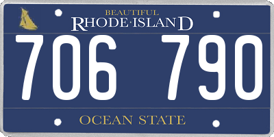 RI license plate 706790