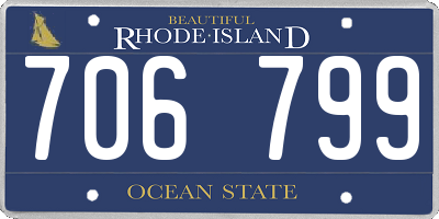 RI license plate 706799