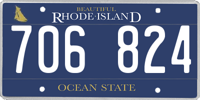RI license plate 706824