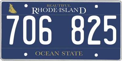 RI license plate 706825