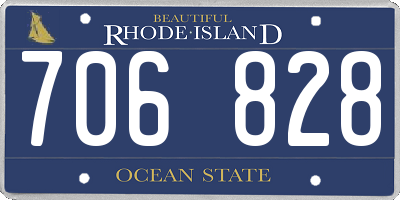 RI license plate 706828