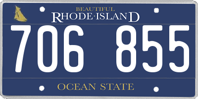 RI license plate 706855
