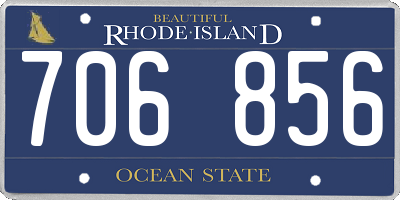 RI license plate 706856