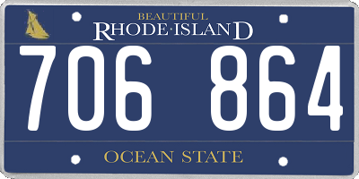 RI license plate 706864