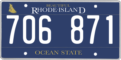 RI license plate 706871