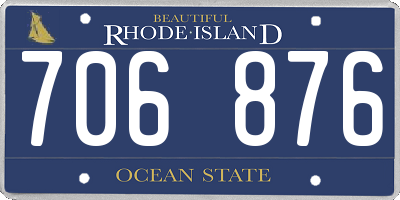 RI license plate 706876