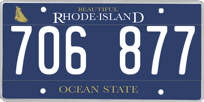 RI license plate 706877