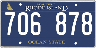 RI license plate 706878