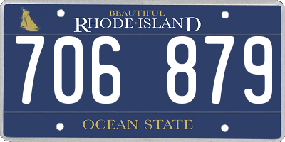 RI license plate 706879