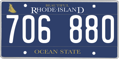 RI license plate 706880