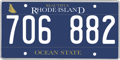 RI license plate 706882