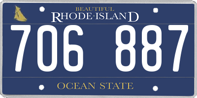 RI license plate 706887