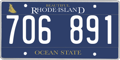 RI license plate 706891