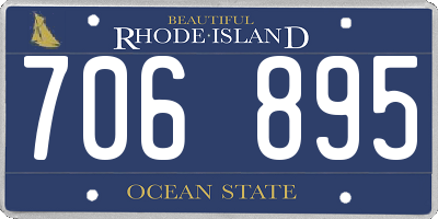 RI license plate 706895