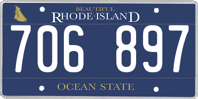 RI license plate 706897