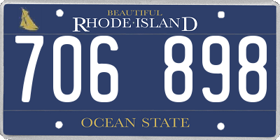 RI license plate 706898