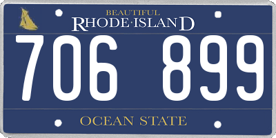 RI license plate 706899