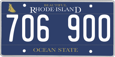 RI license plate 706900