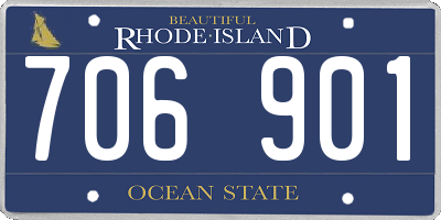 RI license plate 706901