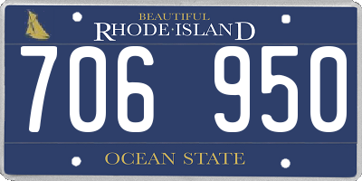 RI license plate 706950