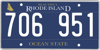 RI license plate 706951