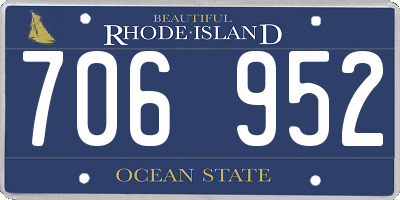 RI license plate 706952