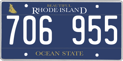 RI license plate 706955