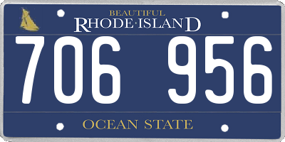 RI license plate 706956