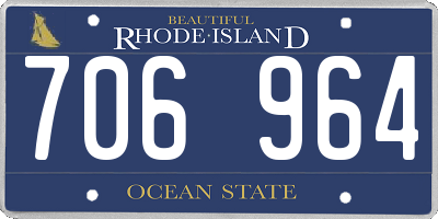 RI license plate 706964
