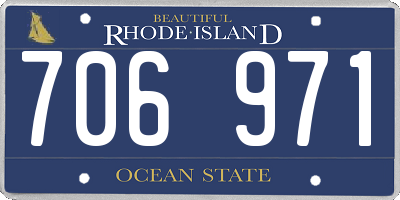 RI license plate 706971
