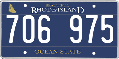 RI license plate 706975