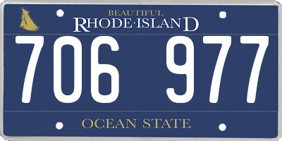RI license plate 706977