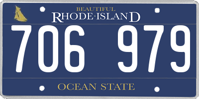 RI license plate 706979