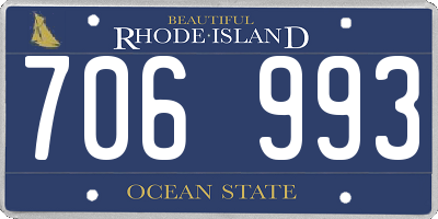 RI license plate 706993