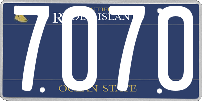 RI license plate 7070