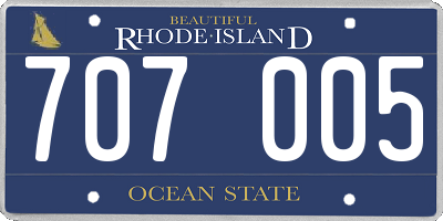 RI license plate 707005