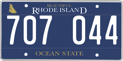 RI license plate 707044