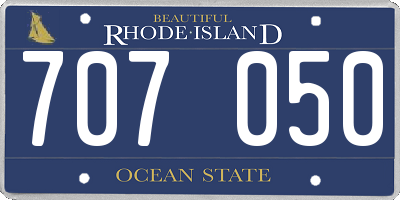 RI license plate 707050
