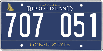 RI license plate 707051