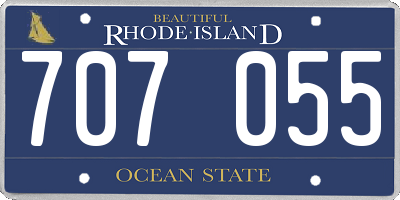 RI license plate 707055