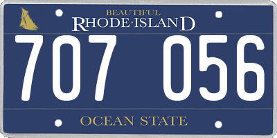 RI license plate 707056