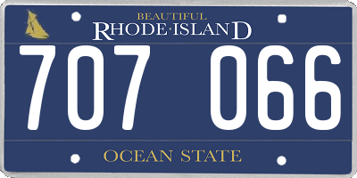 RI license plate 707066