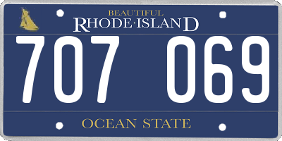 RI license plate 707069