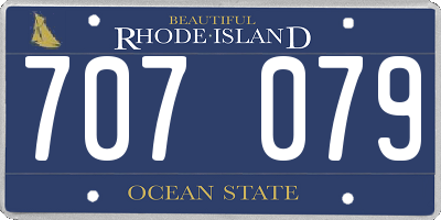 RI license plate 707079