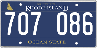 RI license plate 707086