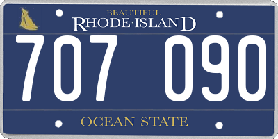 RI license plate 707090
