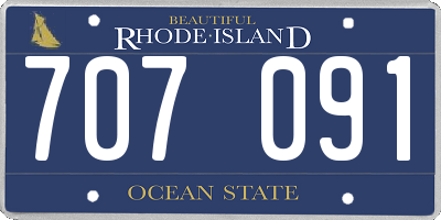 RI license plate 707091
