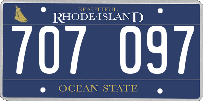 RI license plate 707097