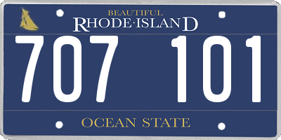 RI license plate 707101